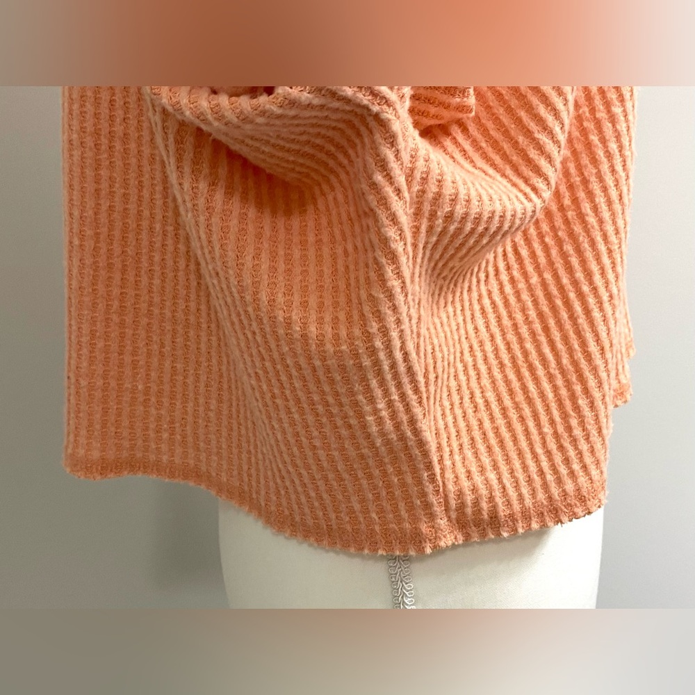 Wild Fable Womens XL Solid Orange Waffle Knit Crop Top Boho Y2K Streetwear - Picture 8 of 15